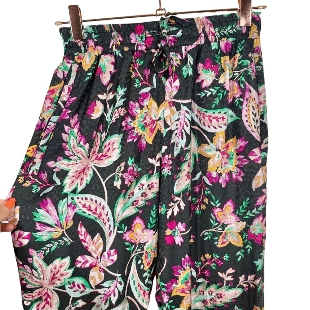 Isabel Marant Floral Print Trousers - Black and Pink - Picture 5 of 14